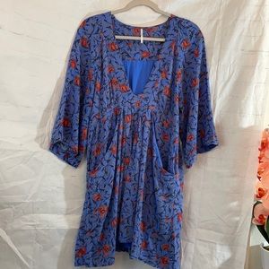 2/50 ❄️ Free People tunic dress oversized floral boho country size medium